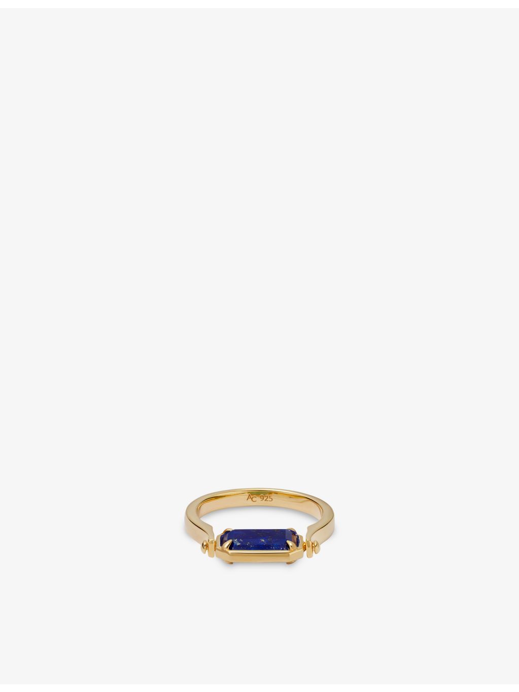 Astley Clarke spinner ring 18ct gold-plated lapis malachite - British product