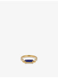 Astley Clarke spinner ring 18ct gold-plated lapis malachite - British product