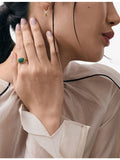 Astley Clarke spinner ring 18ct gold-plated lapis malachite - British product