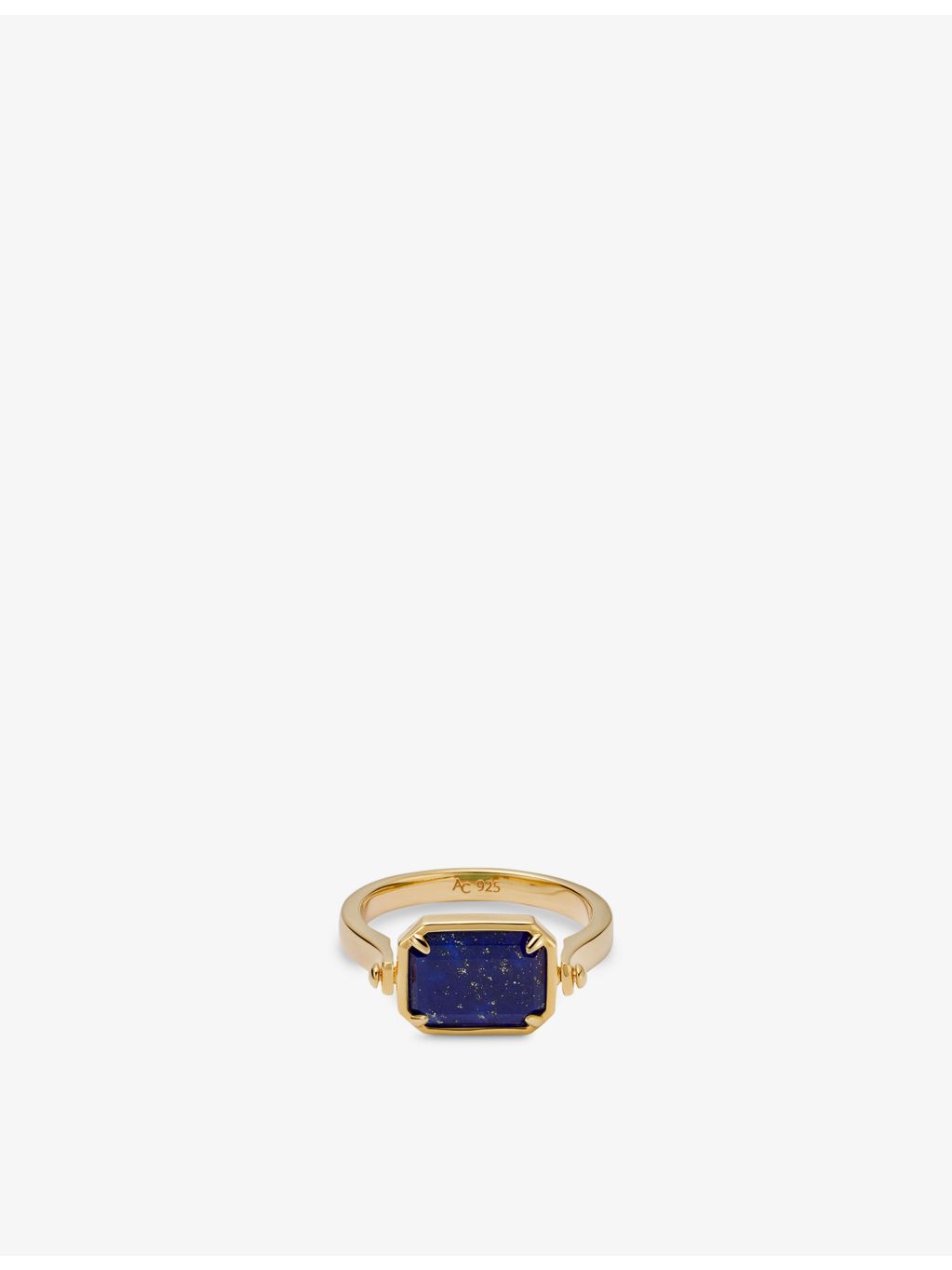 Astley Clarke spinner ring 18ct gold-plated lapis malachite - British product