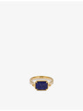 Astley Clarke spinner ring 18ct gold-plated lapis malachite - British product