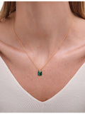 Astley Clarke malachite and white sapphire pendant necklace, gold plated (British brand)