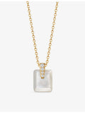 Astley Clarke mother-of-pearl white sapphire pendant necklace - British product