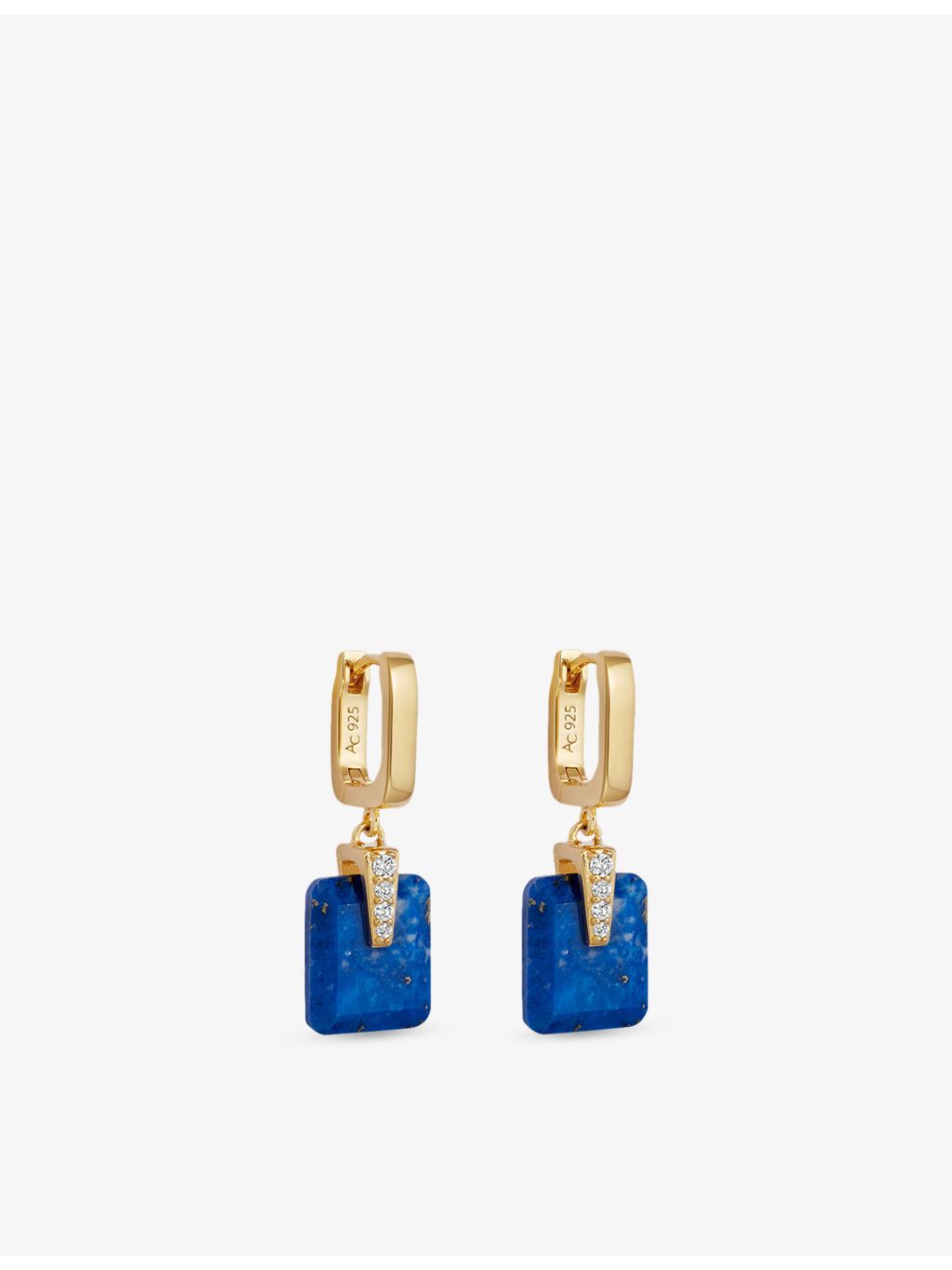 Astley Clarke drop huggies earrings in 18ct yellow gold (British brand)