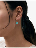Astley Clarke amazonite and white sapphire drop huggies (British brand)