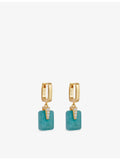 Astley Clarke amazonite and white sapphire drop huggies (British brand)