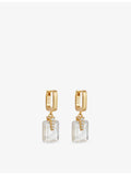 Astley Clarke gold mother-of-pearl sapphire drop huggies - British product