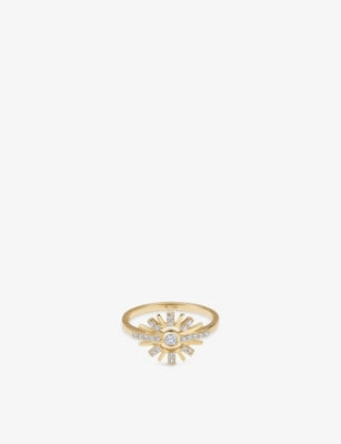 Astley Clarke Atomic 14ct Yellow Gold and 0.236ct Lab-Grown Diamond Ring