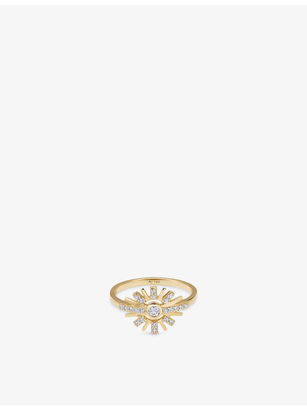 Astley Clarke Atomic 14ct yellow gold 0.236ct diamond ring (British brand)