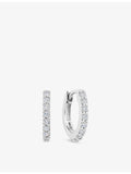 Astley Clarke white gold huggie earrings with lab-grown diamonds - British product