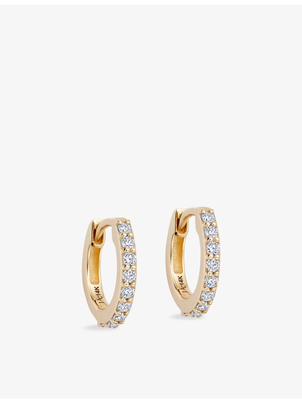 Astley Clarke 18ct yellow-gold lab-grown diamond huggie earrings, imported from the UK