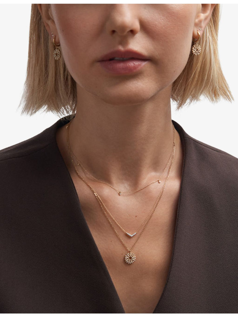 Astley Clarke 14ct yellow-gold diamond necklace 0.17ct (British brand)