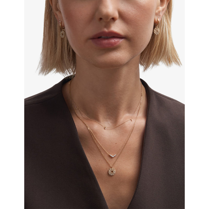 Astley Clarke 14ct yellow-gold diamond necklace 0.17ct (British brand)