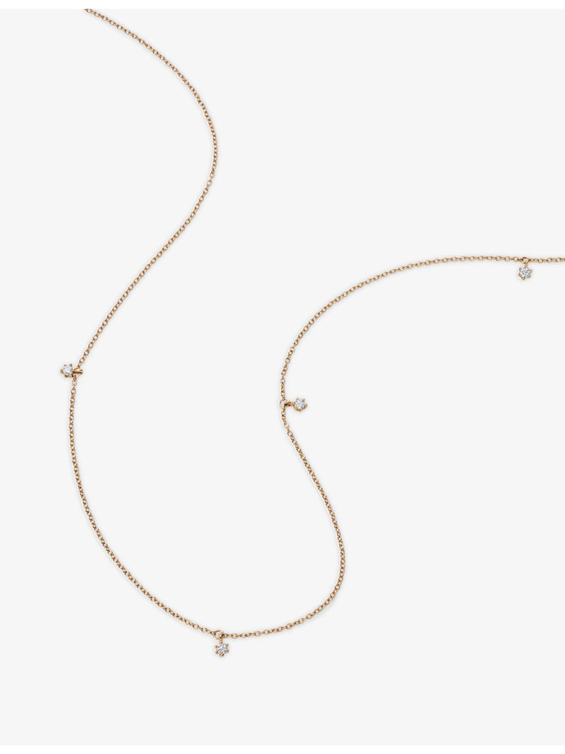 Astley Clarke 14ct yellow-gold diamond necklace 0.17ct (British brand)