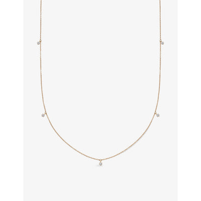 selfridges Astley Clarke 14ct Yellow Gold 0.17ct Lab-Grown Diamond Station Necklace- Buy online at McGrocer