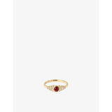 Icon 14ct Yellow-Gold, Ruby and Lab-Grown Diamond Ring - L