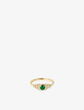 Astley Clarke Icon 14ct Yellow Gold Emerald and Lab-Grown Diamond Ring