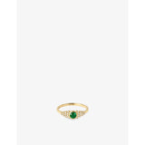 Icon 14ct Yellow-Gold, Emerald and Lab-Grown Diamond Ring - L