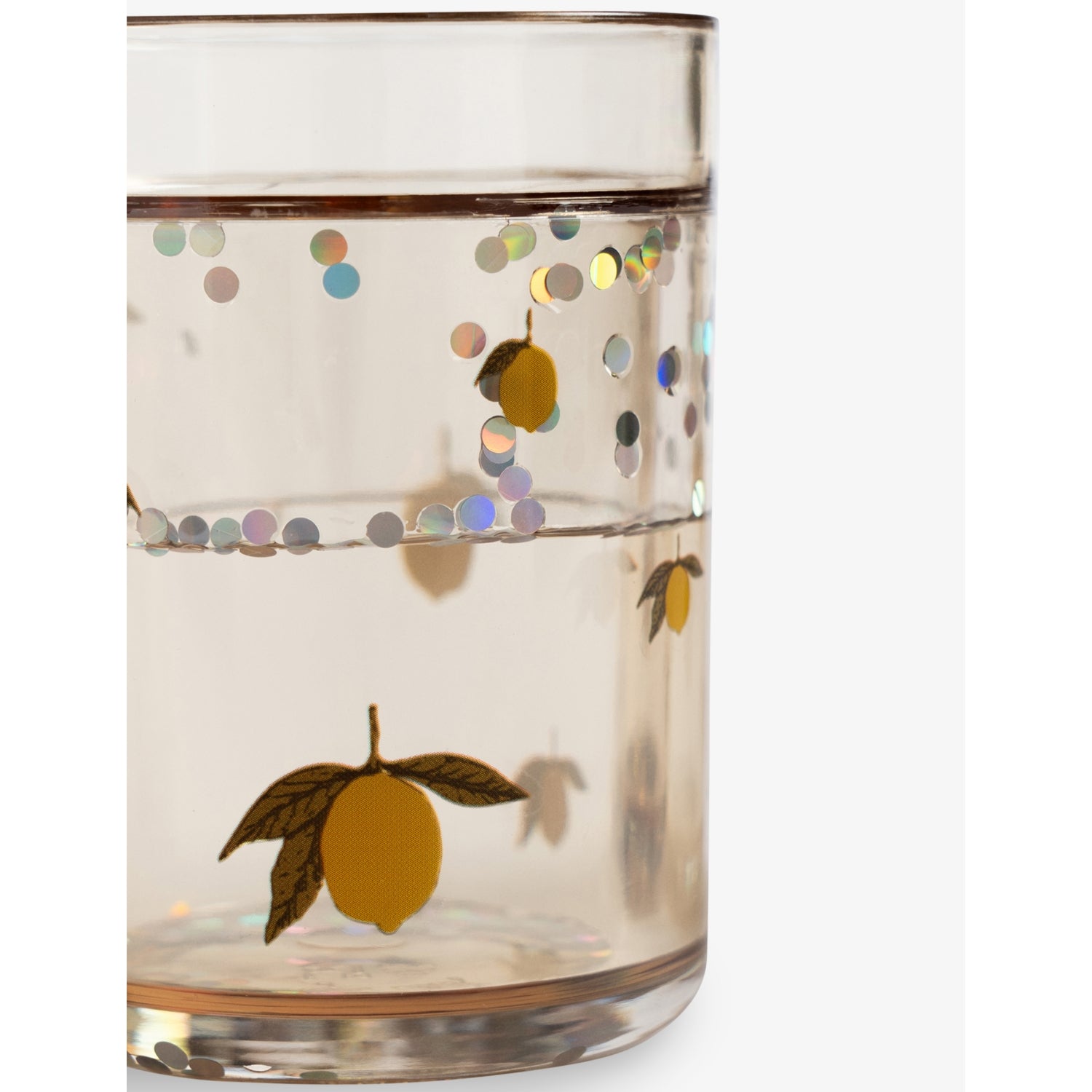Konges Sløjd lemon glitter-filled cups pack of two, UK version