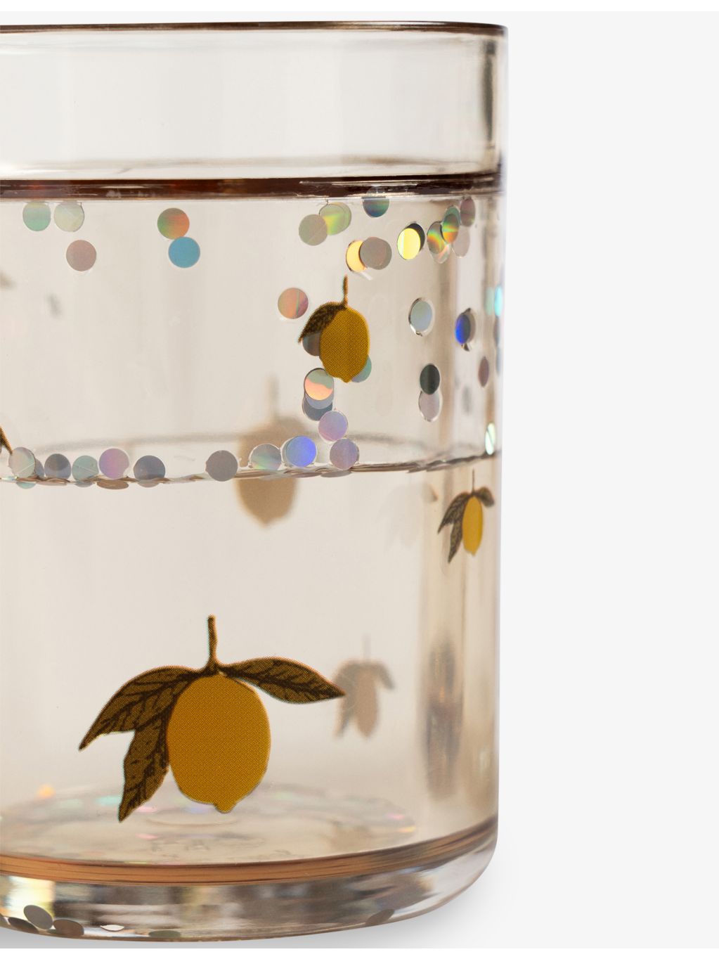 Konges Sløjd lemon glitter-filled cups pack of two, UK version