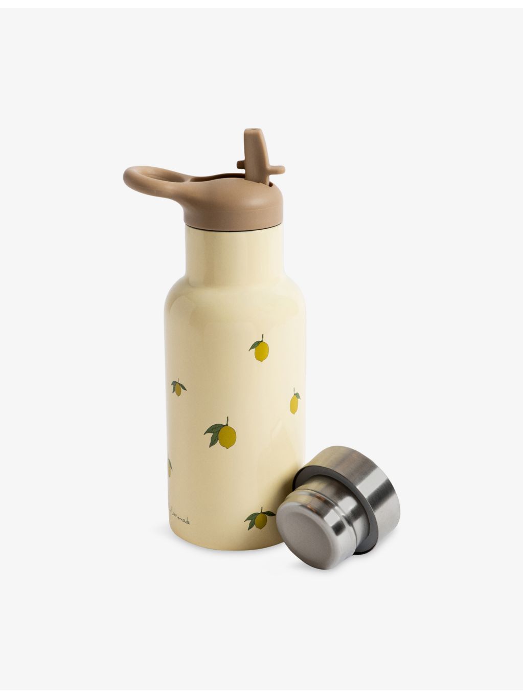 Konges Sløjd lemon-print straw thermal bottle 350ml - British product