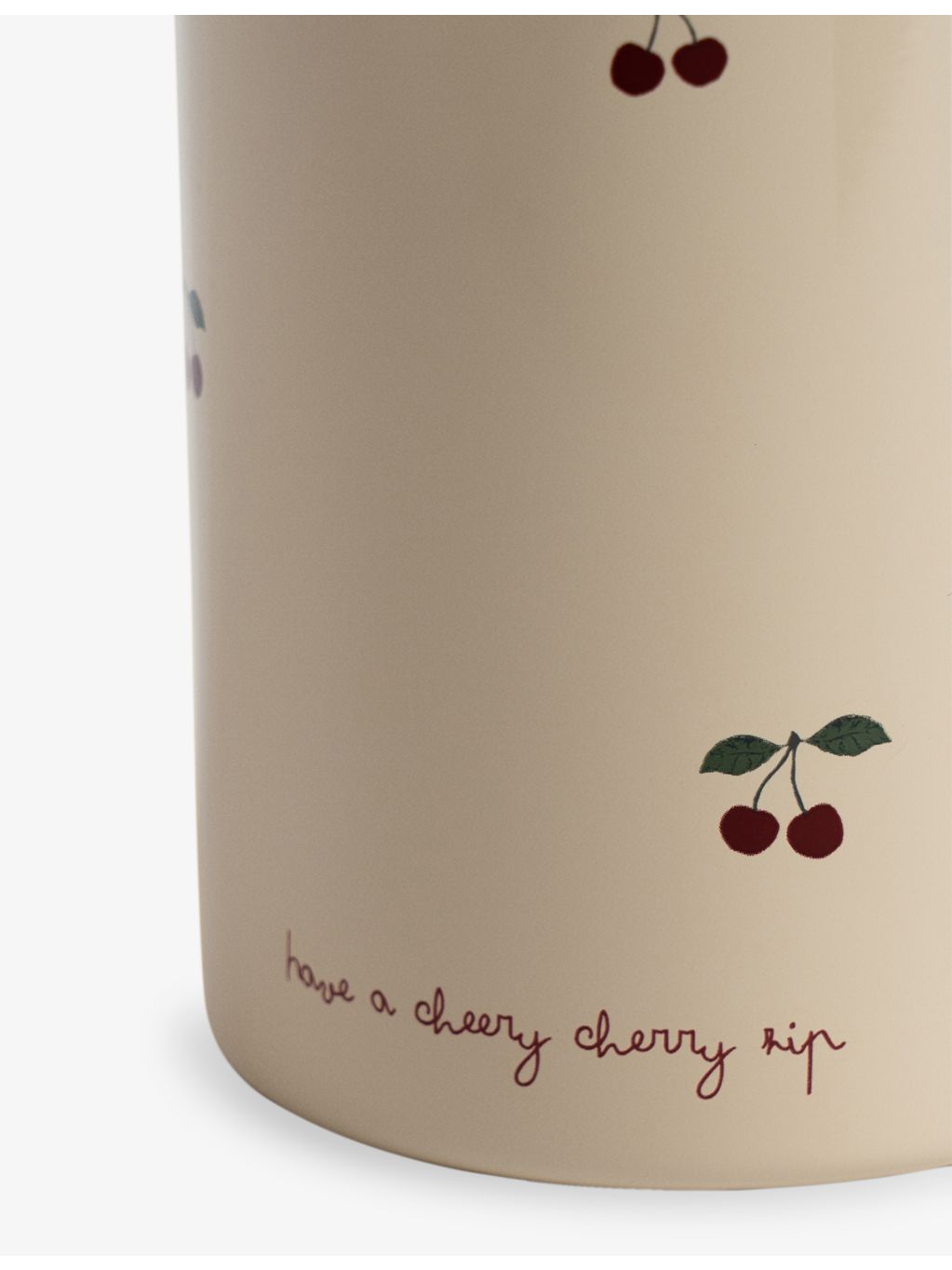 Konges Sløjd cherry-print straw thermal bottle 350ml - British product