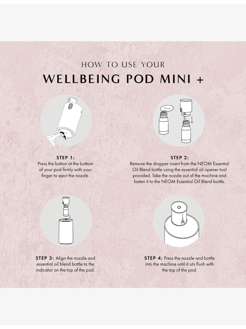 Neom Wellbeing Pod Mini scented oil diffuser, imported from the UK