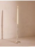 Soho Home Stiden silver-plated brass candleholder, 27cm - British product