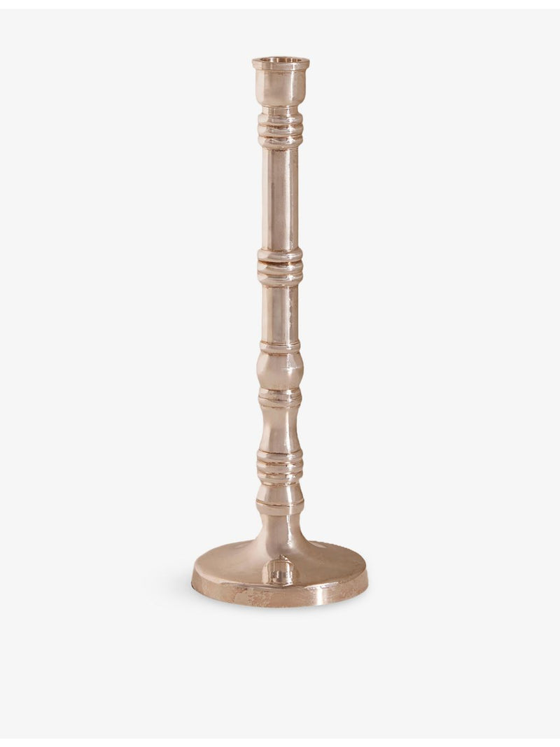 Soho Home Stiden silver-plated brass candleholder, 27cm - British product