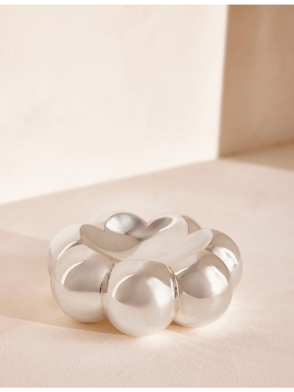 Soho Home Walbrook Bud silver-plated brass trinket dish 11cm, UK version