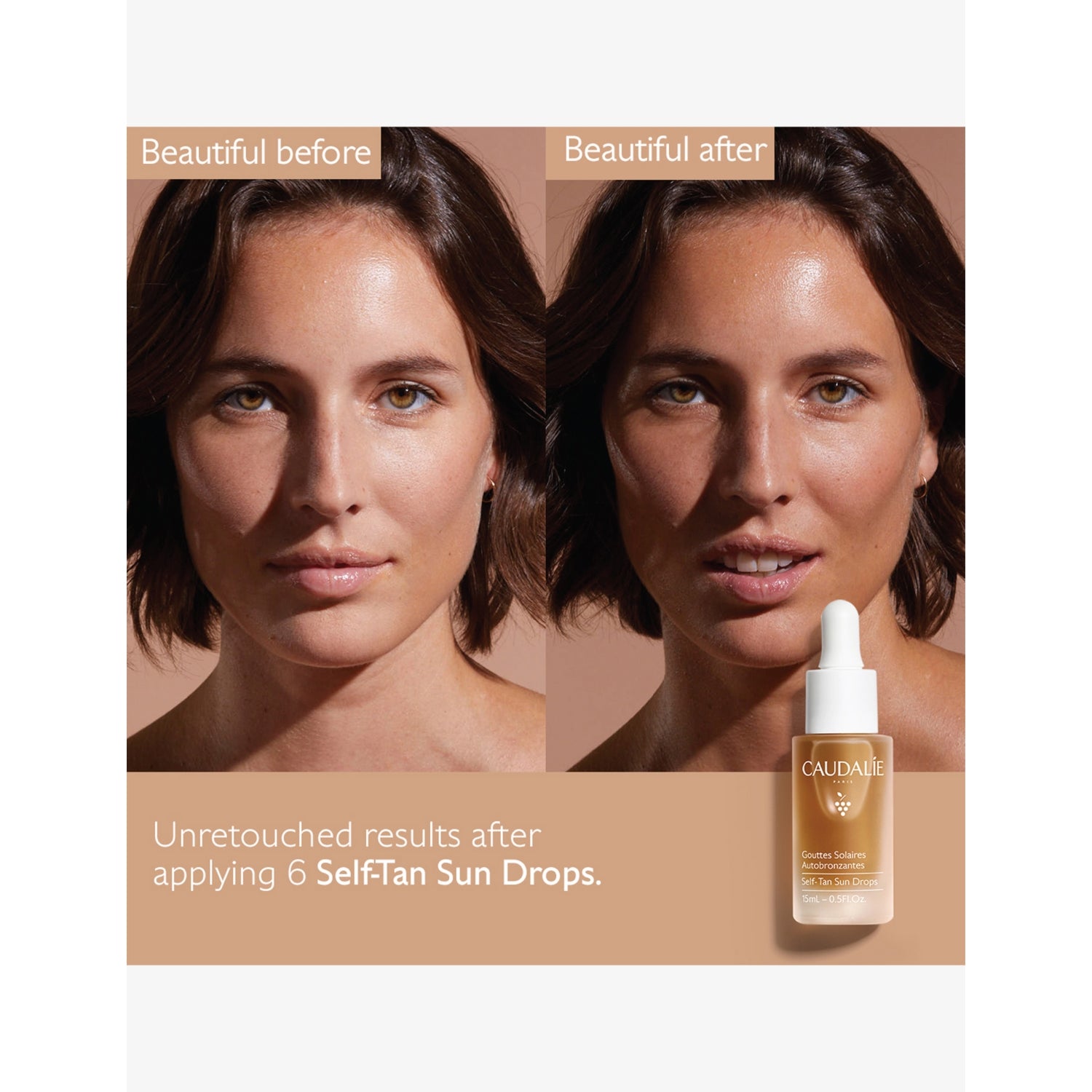 Caudalie self-tan sun drops 15ml - British product