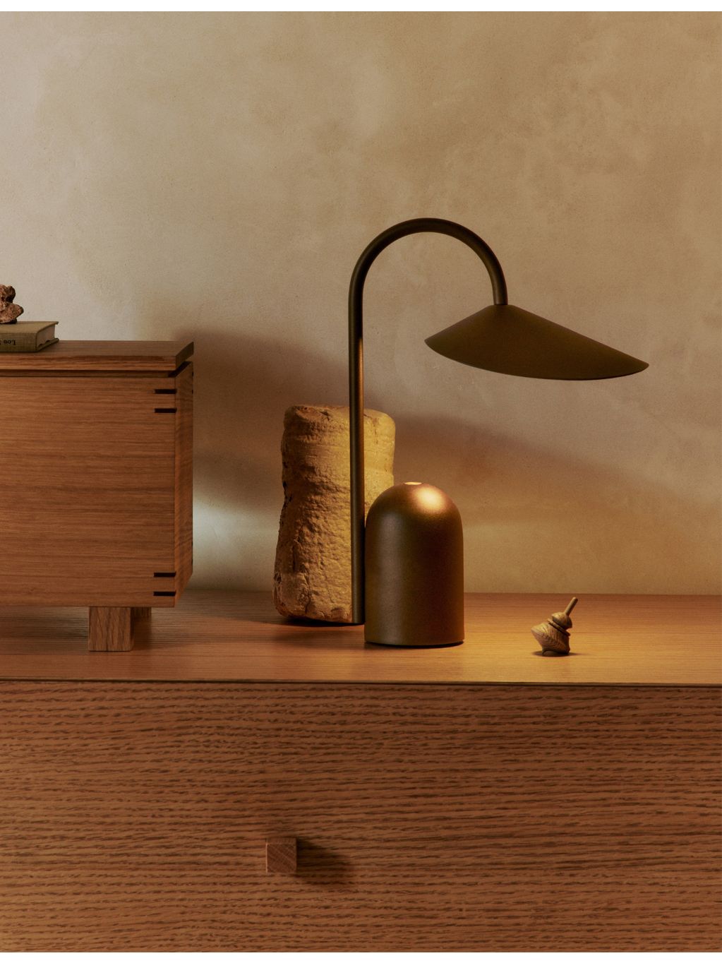 ferm Living Arum portable lamp iron and aluminium, imported from the UK