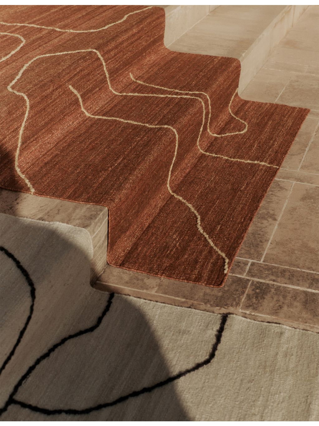 ferm LIVING Gesso jute rug 200x300cm, imported from the UK