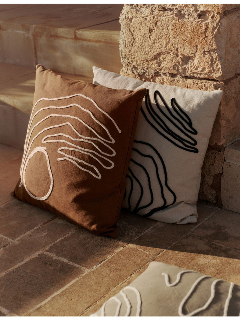 ferm Living Jot cotton cushion 50x50cm, UK version