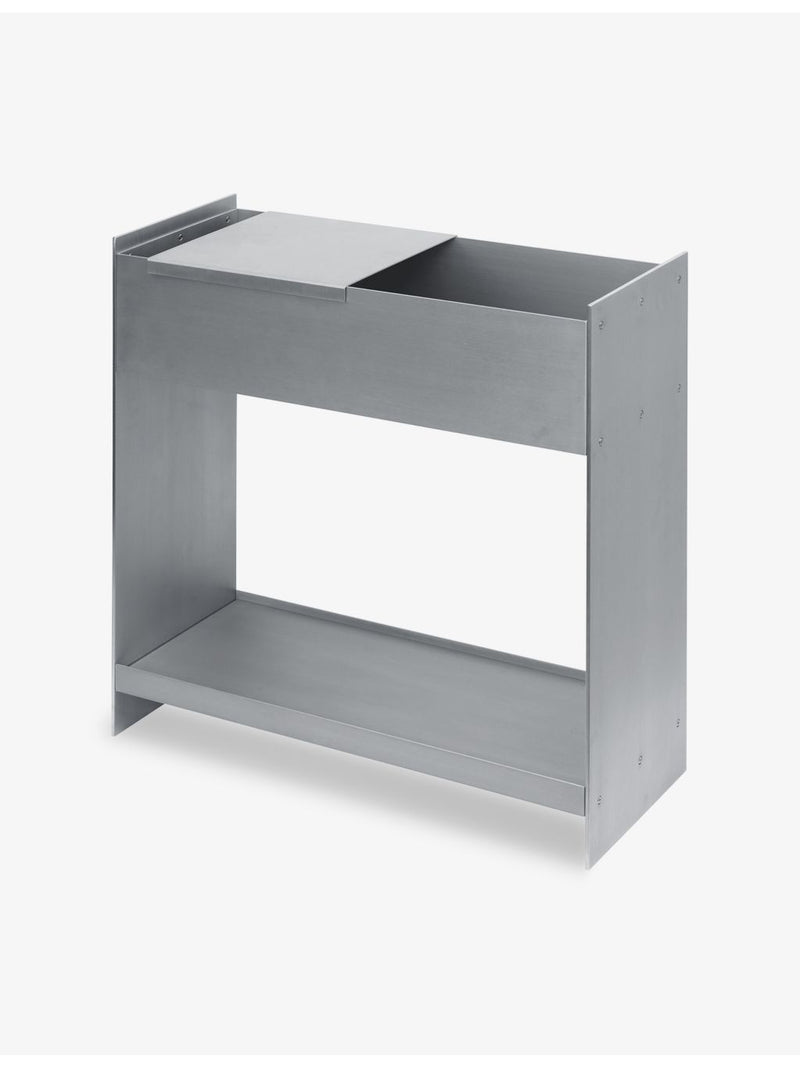 ferm LIVING aluminium plant box with shelf, imported from the UK