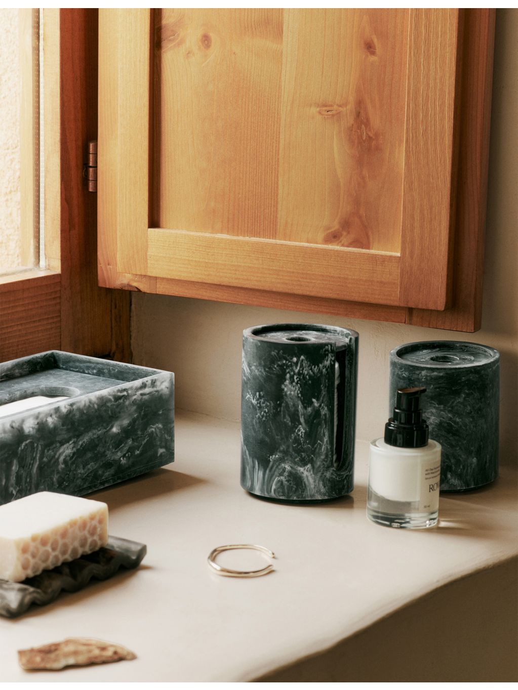 ferm LIVING mist resin tissue box, 21.5cm deep (British brand)