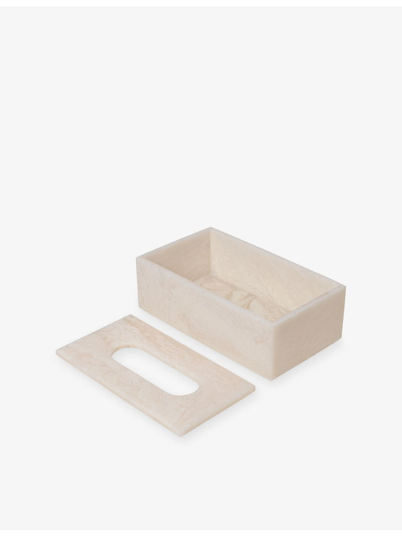 ferm LIVING resin tissue box, pearly resin, 12x7x21.5cm (British brand)