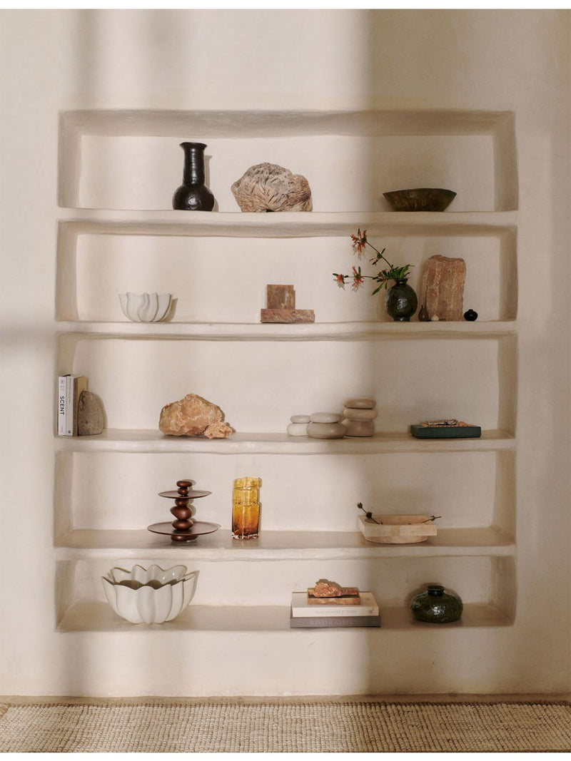 ferm LIVING Utzon Can Lis glass vase 23cm, imported from the UK