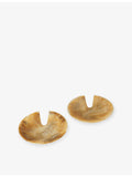 ferm LIVING resin marble-effect salad servers pair 16cm - British product