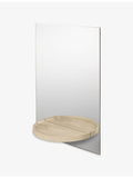 ferm LIVING Symmetry travertine mirror, 41x58.5cm, UK version
