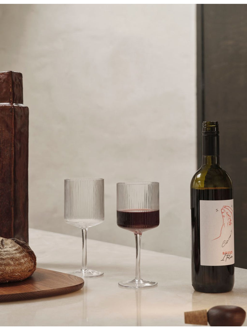ferm LIVING wine glasses Ripple set of two, imported from the UK