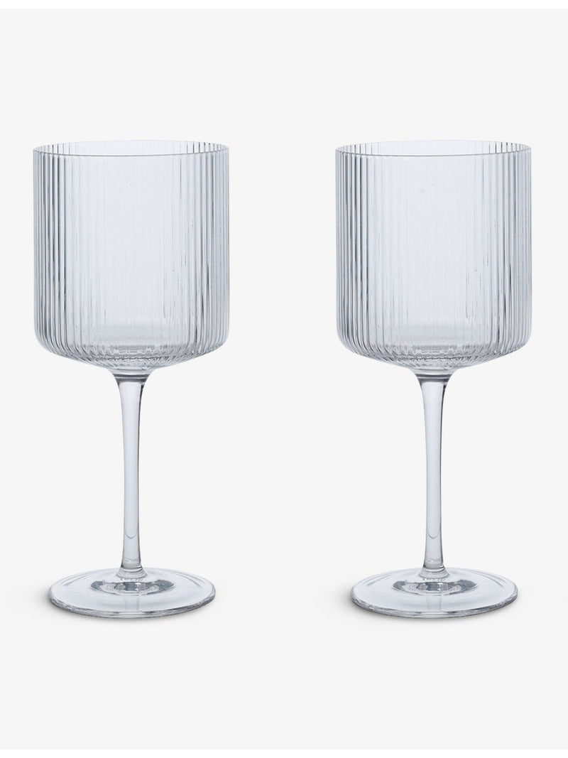 ferm LIVING wine glasses Ripple set of two, imported from the UK