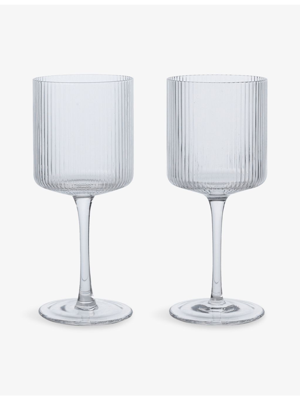 ferm LIVING Ripple white wine glasses set of two - British product