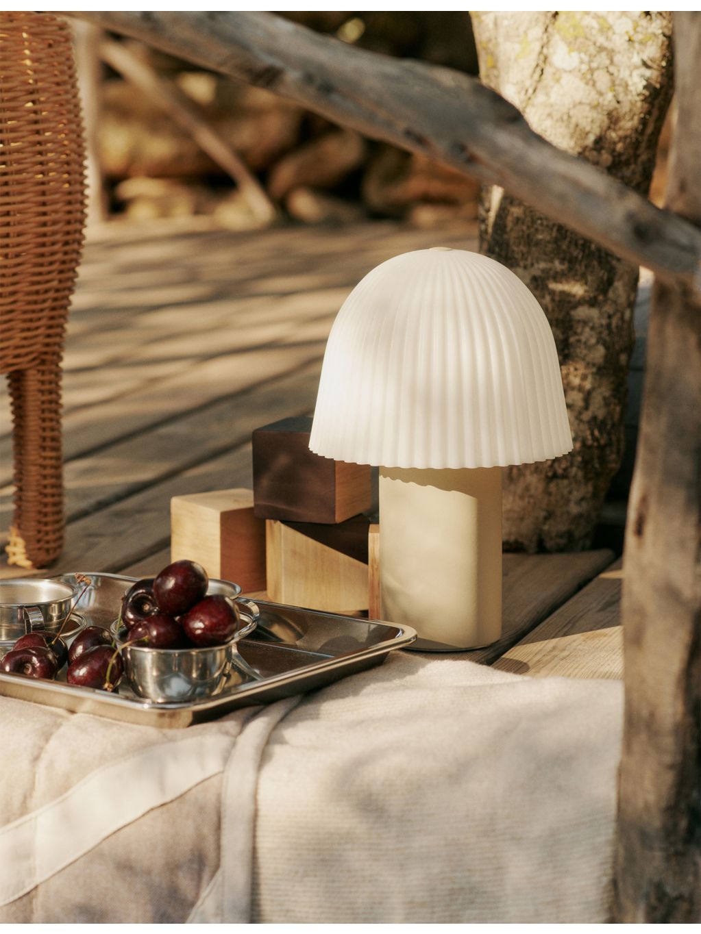 ferm LIVING Frill portable iron lamp, imported from the UK