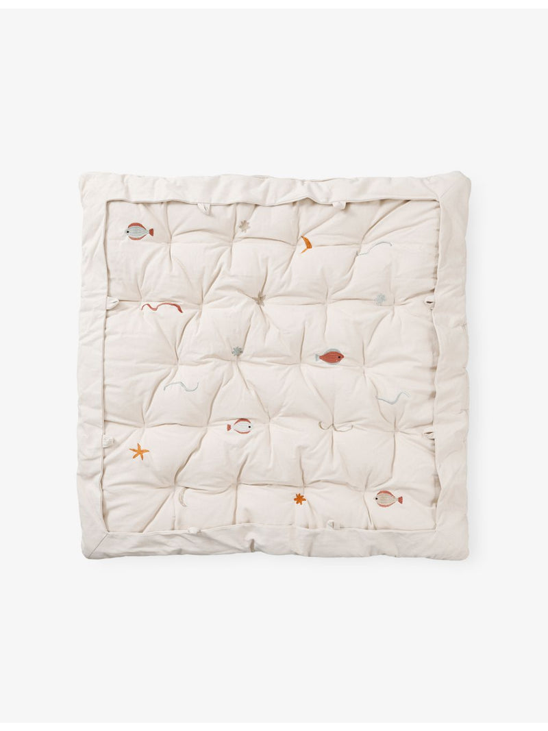 ferm LIVING Harbour padded cotton playmat 100x100 cm, imported from the UK