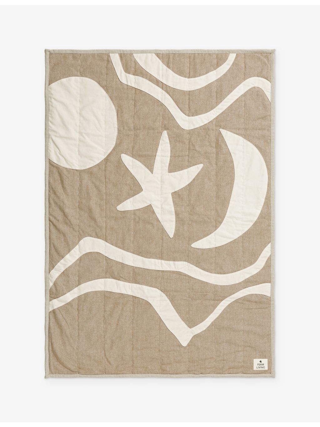 Kove quilted cotton blanket with appliqué pattern 120cm x 80cm, UK version