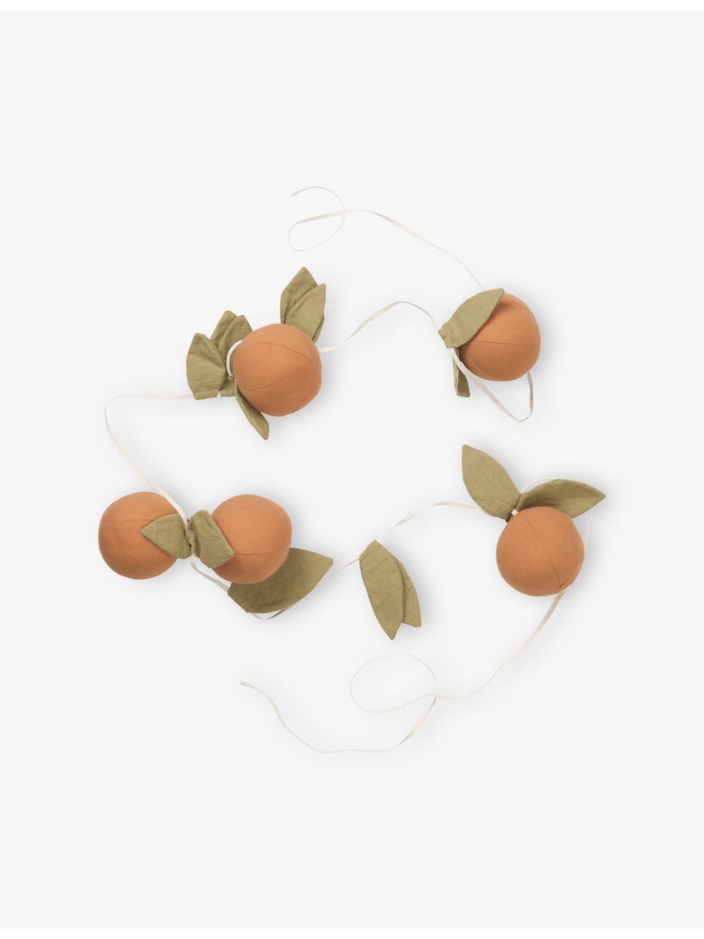 ferm LIVING orange cotton garland 220cm, imported from the UK