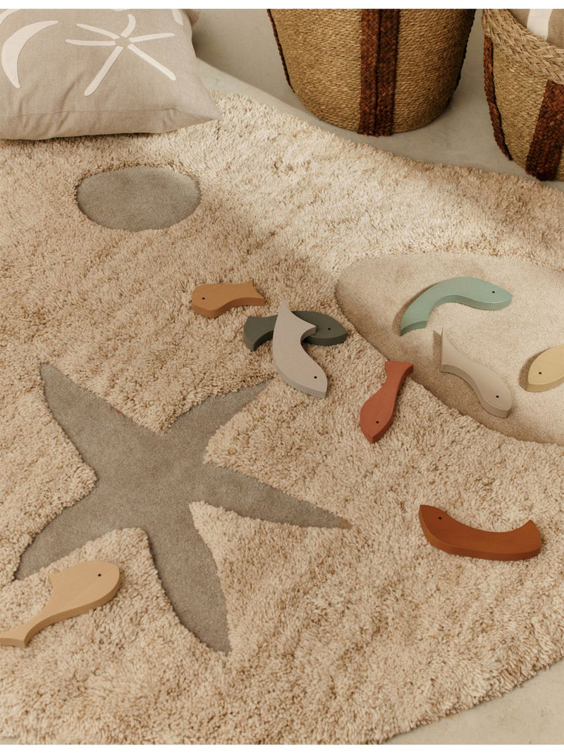 ferm LIVING Shoal Schooling wood puzzle 9 pieces - British product