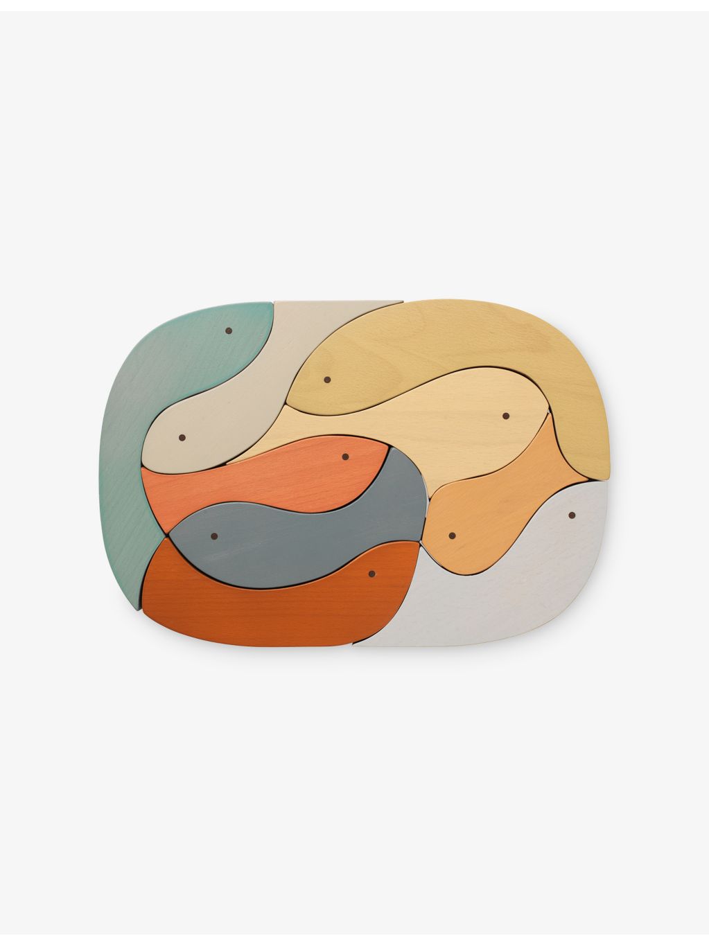 ferm LIVING Shoal Schooling wood puzzle 9 pieces - British product