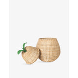 ferm LIVING braided rattan pear storage basket, imported from the UK